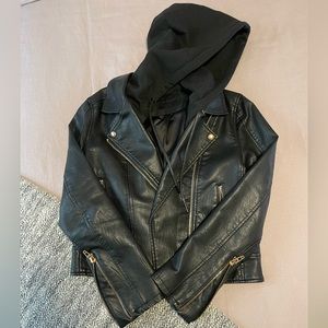 Blank NYC faux leather moto jacket